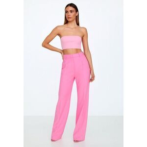 NWOT ZARA Womens Bubble Gum Pink Wide Leg Pants